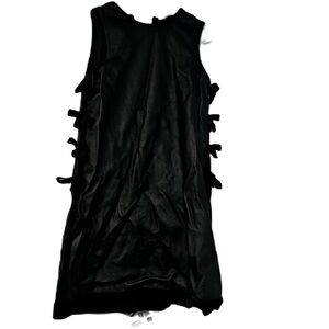 Lilou girls sz 7 black leather jumber velvet bows holiday fancy party fun prep